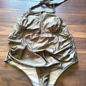 One piece halter swim suit